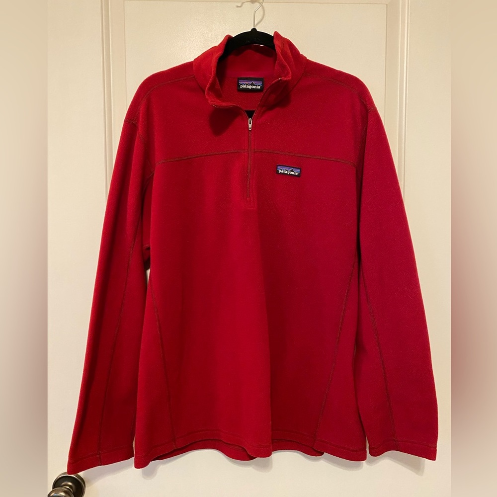 Patagonia Red 1/4 Zip Pullover